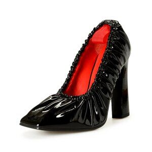 Scuderia Ferrari Women's "VARNISH PUMP" Black Leather Pump Shoes US 10 IT 40